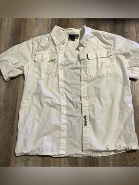 Bench kids White Short-Sleeve Button-Down Casual Shirt